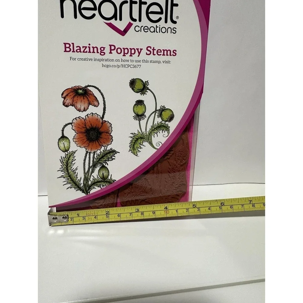 Heartfelt Creations Blazing Poppy Fillers/Poppy Stems Cling‎ Stamps 3678 367